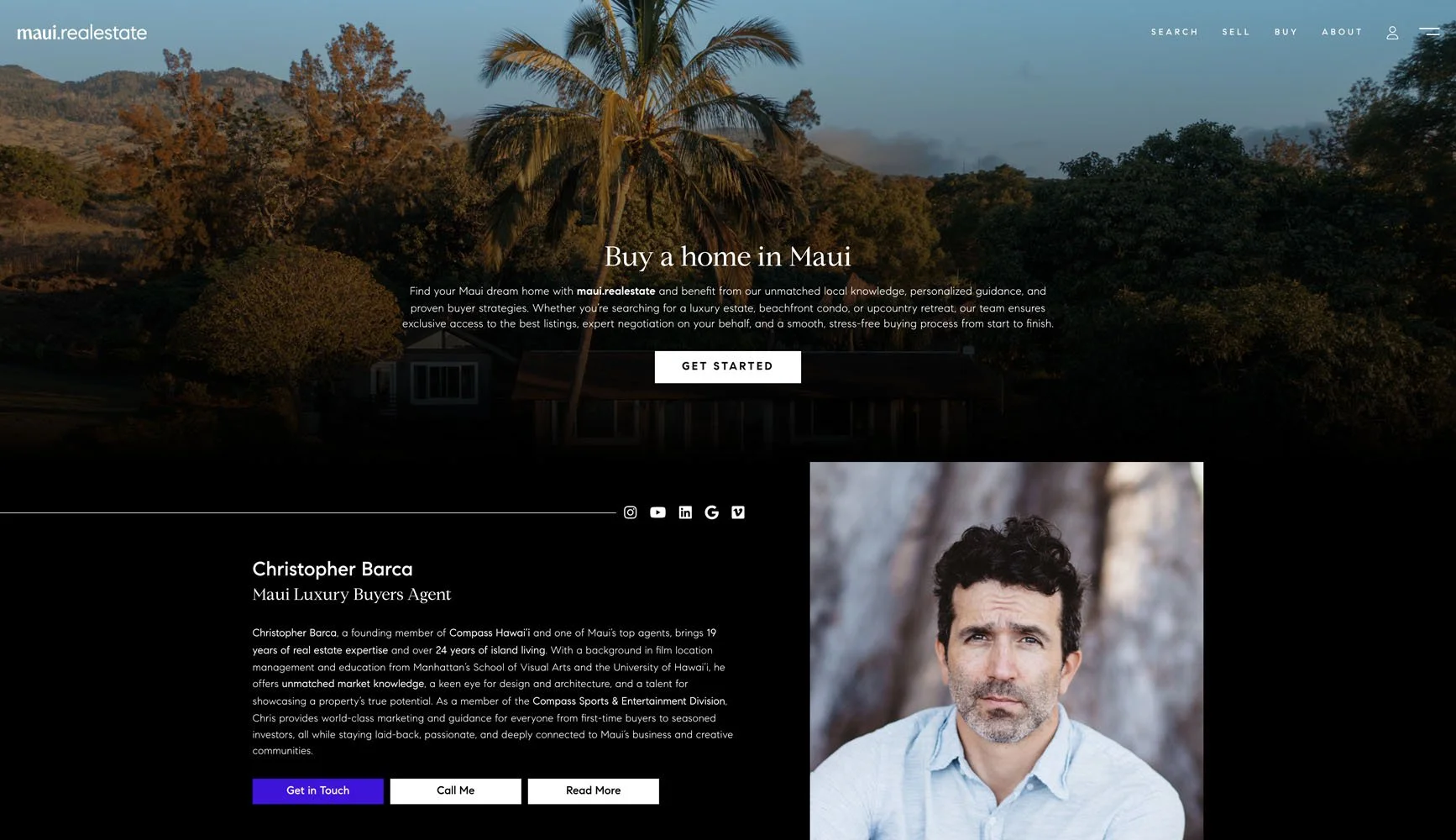 Buying page on Maui Real Estate